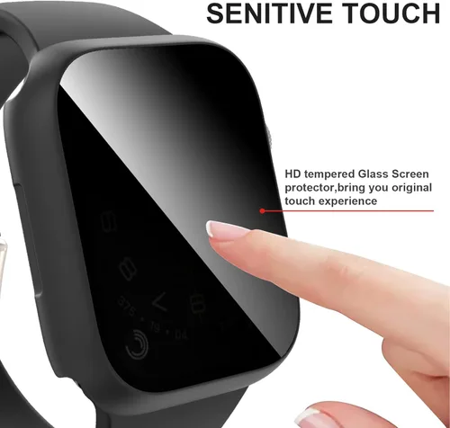 Miniatura 3 de Paquete de 2 fundas protectoras de pantalla para Apple Watch SE 2025 SE Series 6 5 4 SE de 40mm, protector de vidrio Anti-Espía, cubierta rígida
