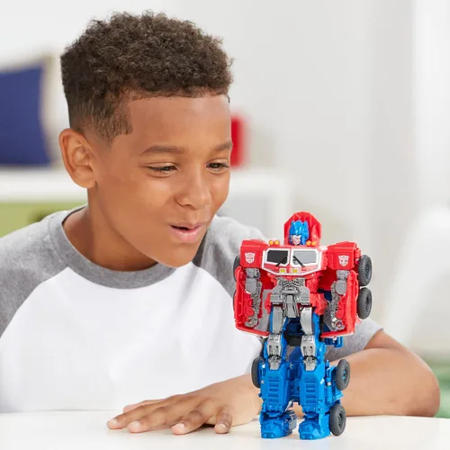 Miniatura 6 de Transformers Bumblebee Cyberverse Adventures Dinobots Unite Smash Changer Optimus Prime figura de acción, juguetes para niños y niñas de 6 años
