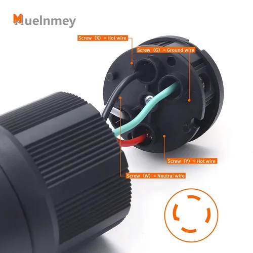 Miniatura 5 de Enchufe macho de bloqueo NEMA L14-30P 2PCS para generadores, enchufe eléctrico con extremo de cable de extensión 30A, 125/250V, 3 polos de 4 hilos