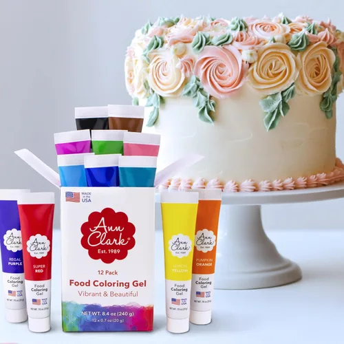 Miniatura 5 de Ann Clark - Gel colorante de grado profesional para alimentos fabricado en Estados Unidos, paquete de 12