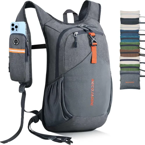 Miniatura 16 de BECOJADDE - Mochila de senderismo pequeña de 15 L para hombres y mujeres, plegable y ultraligera, para viajes, camping y actividades al aire libre