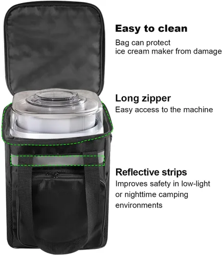 Miniatura 2 de Estuche de transporte para máquina de helados, para sorbetes de yogur congelado, bolsa de viaje duradera de tela Oxford para CUISINART