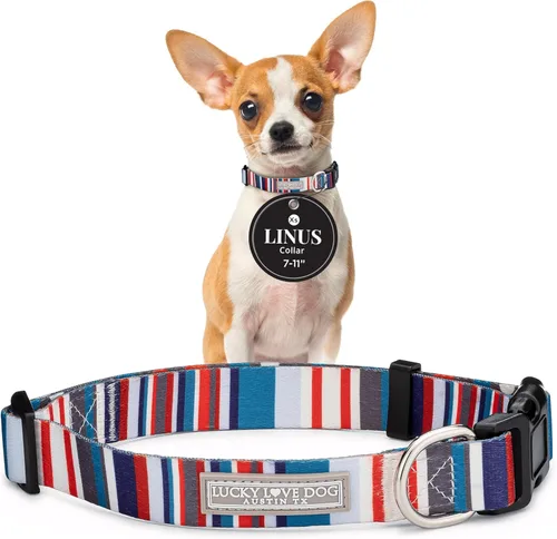Miniatura 91 de Lucky Love Dog - Collar de perro ajustable con hebilla de fácil clic para los grandes, duradero y cómodo para perros machos y hembras, collar