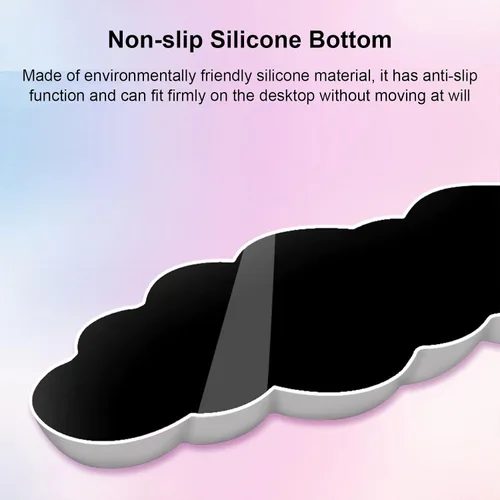 Miniatura 7 de Cloud - Juego de reposamuñecas para teclado y alfombrilla para mouse con reposamuñecas ergonómico, lindo soporte para reposamuñecas de espuma Blanco
