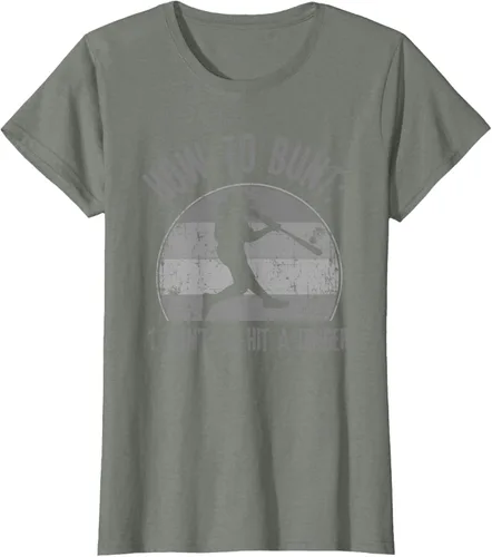 Miniatura 16 de Cómo Bunt Don't Hit A Dinger - Camiseta divertida de béisbol y sóftbol, Negro, S