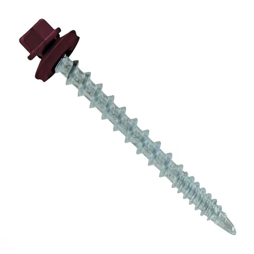Miniatura 13 de Fasteners Plus ST Fastening Kwikseal Woodbinder Tornillos de Metal a Madera #10 X 1 Burgundy con Arandela de Goma EPDM, 250 Unidades - Diseñados