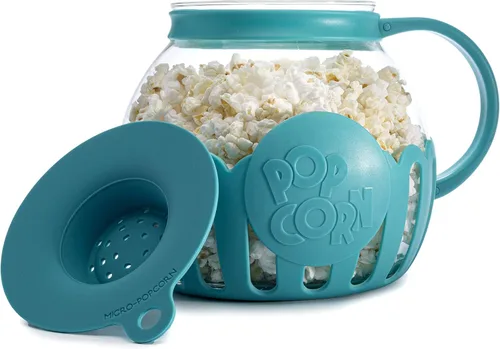 Miniatura 10 de Ecolution - Palomitero MicroPop patentado para microondas con vidrio seguro para temperatura, tapa 3 en 1 mide granos y derrite mantequilla, hecho