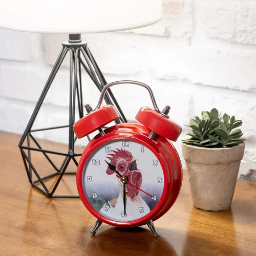 Miniatura 2 de Mark Feldstein & Associates Wacky Wakers Red Rooster - Reloj despertador de mesa