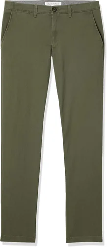 Miniatura 5 de Tienda Essentials - Pantalones caqui de corte ajustado, elásticos, informales, para hombre