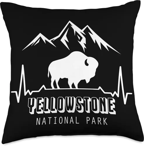 Miniatura 5 de Yellowstone Volcano National Park Wyoming Souvenir National Park Heartbeat Yellowstone Hike Wyoming Mountain - Almohada de 16 x 16 pulgadas