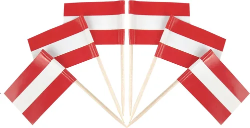 Miniatura 12 de QQSD Bandera de Albania palillo de dientes Albania Pequeña Bandera para cupcakes, 100
