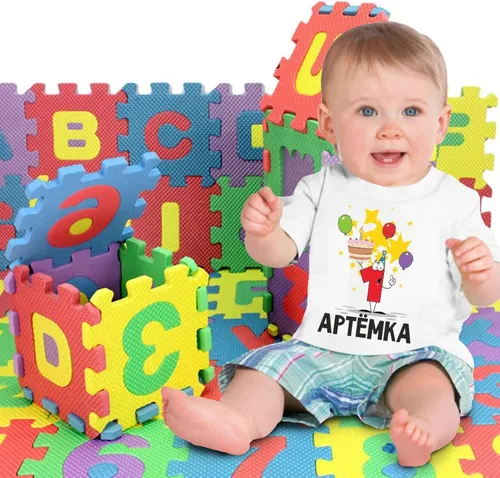 Miniatura 3 de Tapete de rompecabezas de espuma para niños, azulejos de EVA con alfabeto y números, (juego de 36) de 2.0 x 2.0 in entrelazados del alfabeto