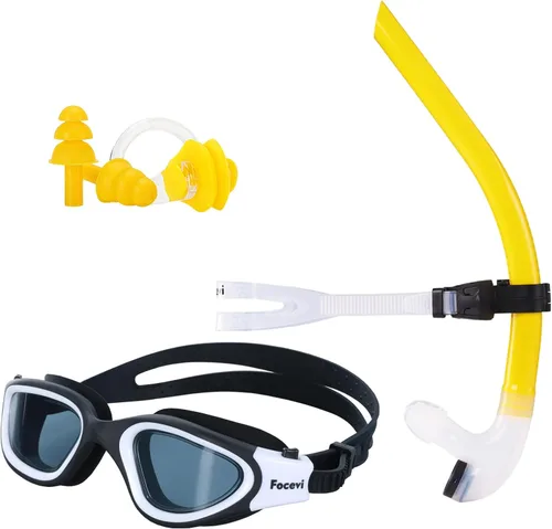 Miniatura 10 de Snorkel de natación para natación de vueltas, sin ruido fuerte de gorgoteo, no lastima la frente, no se desliza, entrenamiento de esnórquel frontal