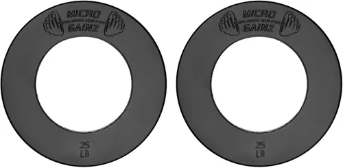Micro Gainz Calibrated Fractional Weight Plate Set of 2 Plates, Choose Set (.25LB-1.25LB), Designed for Olympic Barbells for Strength Training &