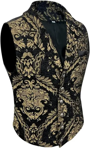 Miniatura 2 de Chaleco de traje gótico victoriano para hombre, chaleco steampunk