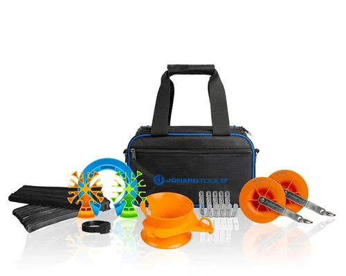 Miniatura 7 de Jonard Tools CP-475 Juego de poleas de cable (paquete de 2) para cables eléctricos, de red y coaxiales de bajo voltaje, instalación de cables