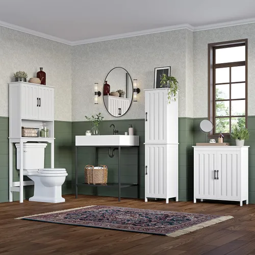 Miniatura 4 de RiverRidge Monroe - Protector de espacio para baño, sin tamaño, color blanco