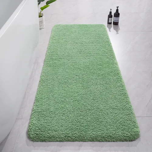 Miniatura 66 de AROGAN Tapete Largo de Baño de Lujo, 24 x 17 Pulgadas, Grueso, Suave y Absorbente, Antideslizante, Respaldo de Goma, Alfombras de Secado Rápido