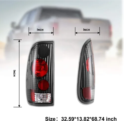 Miniatura 9 de Nixon Offroad Conjunto de luces traseras para Ford F150/F250 1997-2003, 1997-2003 Ford F-350 luces traseras, lámparas traseras para F250-F350