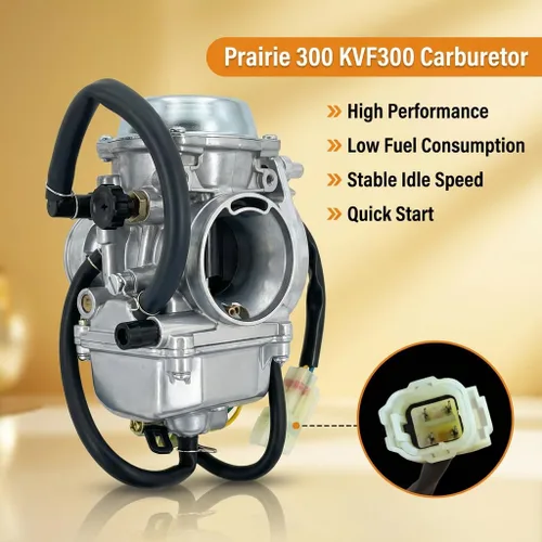 Miniatura 3 de Carburador para Ka.wasaki KVF300 KVF 300 Prairie 300 2X4 4X4 1999-2002 ATV KVF300B KVF300A OE # 15003-1437 con kit de herramientas de limpieza