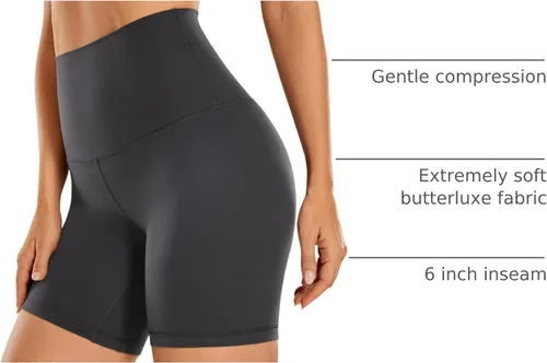 Miniatura 25 de CRZ YOGA Butterluxe Super High Waist Biker Shorts 6"- Yoga Workout Womens Buttery Soft Over Belly