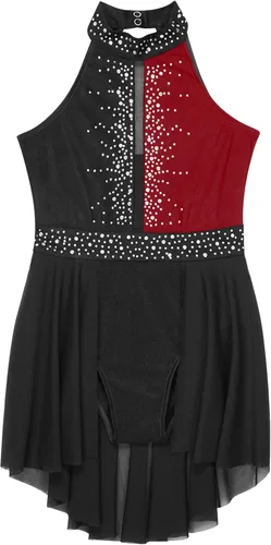 Miniatura 28 de CHICTRY Kids Girls Sparkly Rhinestone Ballet Gymnastics Leotards Modern Lyrical Dance Costume