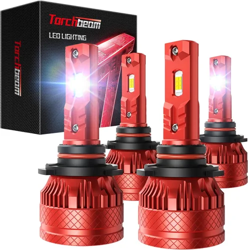 Miniatura 17 de Torchbeam Bombilla T6S 9005/HB3, 1000% de alto brillo, 6500K blanco frío 9005 bombillas Powersport con ventilador de enfriamiento, luces antiniebla
