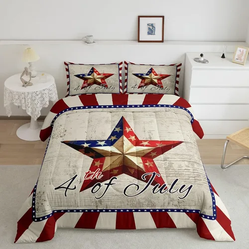 Miniatura 28 de Feelyou Juego de edredón de camuflaje del ejército con bandera estadounidense, decoración militar, camuflaje verde selva, bandera de Estados Unidos