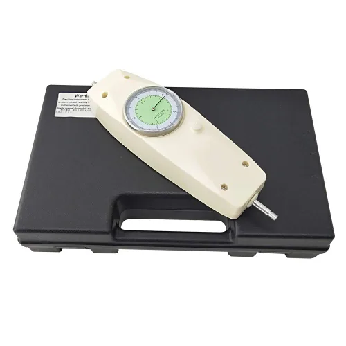 Miniatura 8 de Medidor de fuerza 50N Medidor de medidor de empuje Medidor dinamómetro analógico Probador de instrumentos de medición de fuerza NK-50 para industria