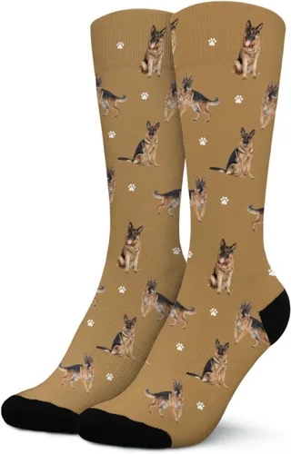 Subvise Calcetines divertidos para perros, calcetines deportivos de invierno personalizados para mascotas para hombres y mujeres