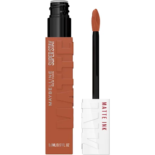 Maybelline Super Stay Matte Ink Barra de Labios Líquida Maquillaje, Color de Alto Impacto de Larga Duración, Hasta 16H de Uso, Amazonian, Marrón 70