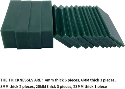 Miniatura 3 de Bloque de cera para tallar cera perdida, herramienta de moldeo de joyería, molde para esculpir 1 libra (rebanadas de cera verde)