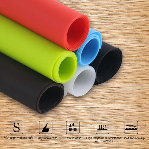 Miniatura 2 de wellhouse - Estera para hornear impermeable de silicona suave, mantel individual anti-adherente, de aislamiento térmico, para bebé, niños pequeños