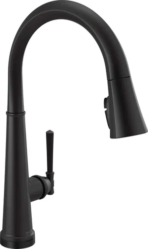 Miniatura 18 de Grifo de cocina Delta Faucet Emmeline de níquel cepillado, grifos de cocina con rociador desplegable, grifo de fregadero de cocina, cabezal