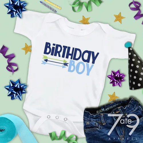 Miniatura 3 de 7 Comido 9 Ropa Bebé Niño Novedad Hipster Flechas Primer Cumpleaños Onepiece Traje