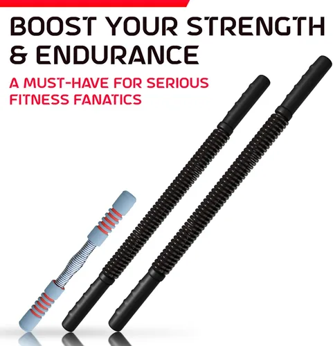 Miniatura 3 de Barra Power Twister Flex de Zenooze, El Equipo de Ejercicio de la Parte Superior Definitivo para Fortalecer Tu Entrenamiento de Pecho, Hombros
