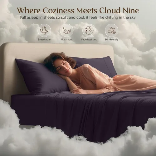 Miniatura 446 de Utopia Bedding Juego de sábanas Queen – Sábanas de 4 piezas para cama tamaño Queen, microfibra suave y transpirable, incluye 1 sábana bajera, 1 Gris
