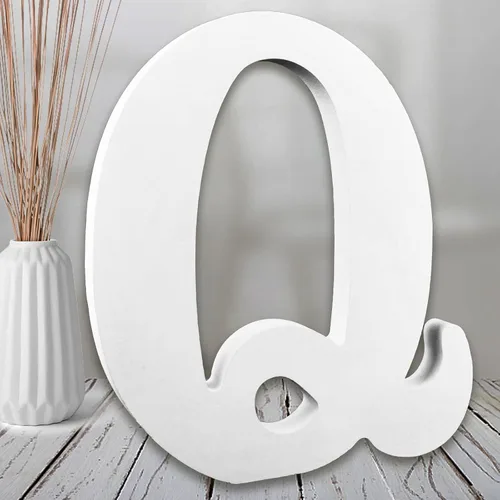 Miniatura 18 de AOCEAN MAGA Letras de madera blanca de 8 pulgadas, letras de madera sin terminar para pared, letras decorativas de pie en rodajas, decoración