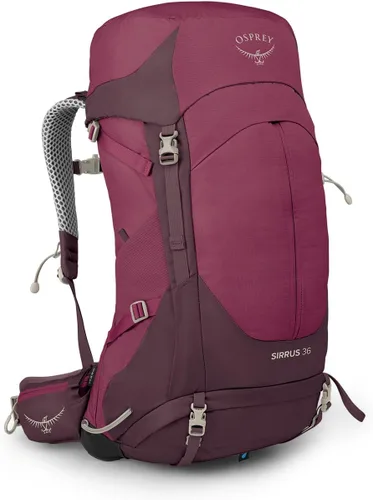 Miniatura 23 de Osprey Sirrus 24L Mochila de senderismo para mujer, Púrpura Elderberry/Chiru Tan