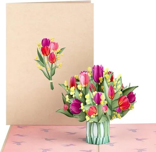 Miniatura 15 de Lovepop Tarjeta desplegable diaria para ella y él – Tarjetas de felicitación 3D para niños, niñas, hombres y mujeres – Cesta de hortensias – Tarjeta