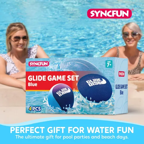 Miniatura 8 de SYNCFUN 4 Pcs Skip Water Balls,Splash Water Bouncing Balls with Mesh Bag, Beach Toys for Kids, Pool Toys for Friends and Family, Fly Swimming Game