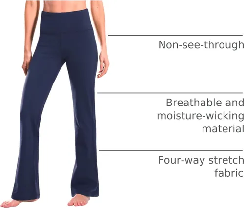 Miniatura 55 de Safort Pantalones de yoga con entrepierna de 28" 30" 32" 34"más amplios en la parte inferior para botas altas, 4 bolsillos, UPF50+
