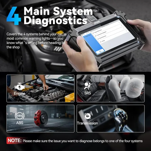 Miniatura 3 de XTOOL Escáner D5S OBD2 con pantalla táctil, lector de código para automóviles y camiones con 16 reinicios, sensor de manivela de reinicio