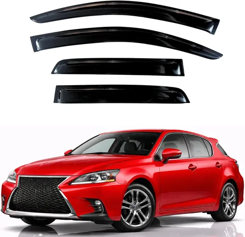 Miniatura 52 de KPY Visor de ventana compatible con Hyundai Tucson 2021-2025, 4 piezas de deflector de ventilación para ventana lateral, estilo Mugen, protector