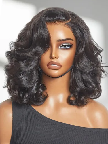 Miniatura 29 de LUVME HAIR - Peluca de cabello humano estilo Bob, de 8 pulgadas, precortada, sin pegamento, con cierre de encaje HD, predepilada, cabello humano