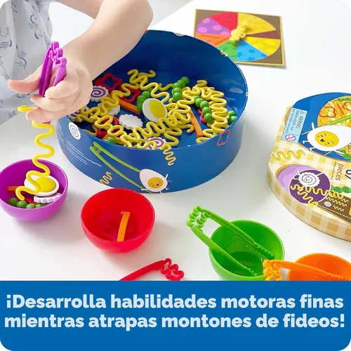 Miniatura 3 de Learning Resources Juego de motricidad fina Noodle Knockout - Juegos para niños de 4 a 8 años, juego de mesa para niños pequeños, juegos educativos