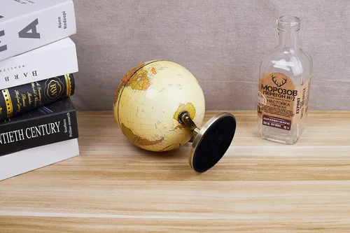 Miniatura 6 de Annova Globo antiguo de 5.5 pulgadas de diámetro – Decoración de escritorio educativa/geográfica/moderna – Arco y base de acero inoxidable