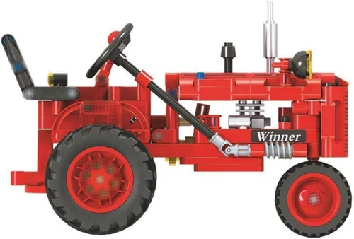 Miniatura 3 de Juego de bloques de construcción de tractor clásico, 302 piezas de bloques de construcción de tractor agrícola clásico, juego de modelos de juguete