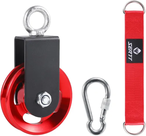 Miniatura 9 de Rueda de polea de cable para sistema de polea de gimnasio en casa, polea de gimnasio de aleación de aluminio mejorada de 3.543 in para una carga Azul