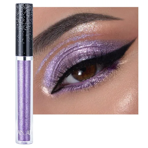 Miniatura 13 de Sombras de ojos con purpurina, sombras de ojos líquidas, metales de larga duración, plata brillante, dorado, sombras de ojos coloridas de alto 11#